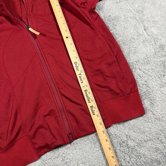 INDYGENA Women's Crimson Red Full Zip Hoodie Jacket Soft Touch Size Large - Picture 6 of 6